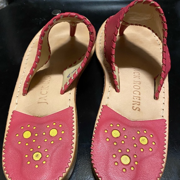Jack Rogers Rainbow Heart Sandals! Great Condition! - Picture 3 of 4